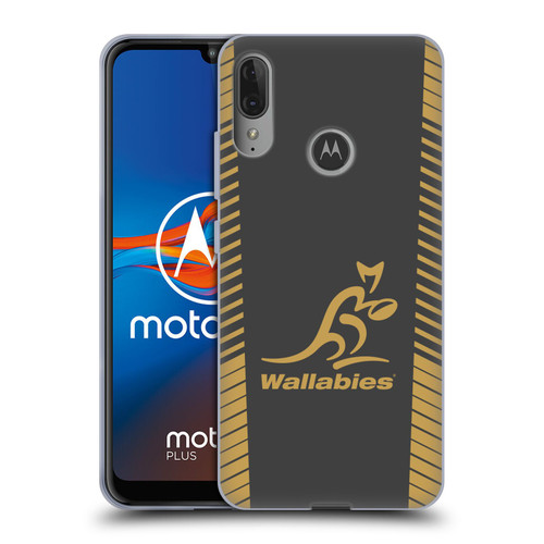 Australia National Rugby Union Team Wallabies Replica Grey Soft Gel Case for Motorola Moto E6 Plus