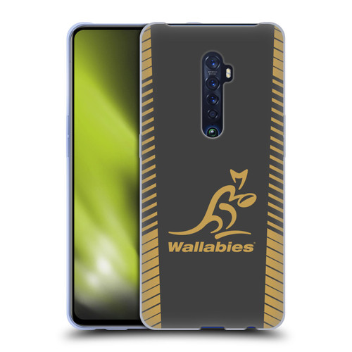 Australia National Rugby Union Team Wallabies Replica Grey Soft Gel Case for OPPO Reno 2