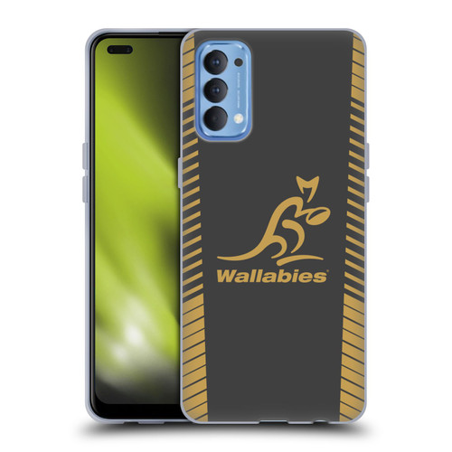 Australia National Rugby Union Team Wallabies Replica Grey Soft Gel Case for OPPO Reno 4 5G