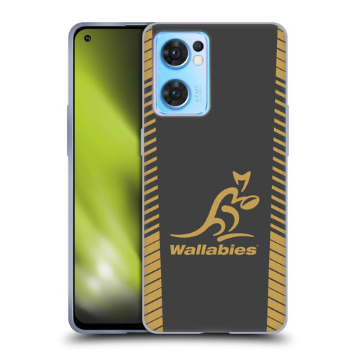 Australia National Rugby Union Team Wallabies Replica Grey Soft Gel Case for OPPO Reno7 5G / Find X5 Lite