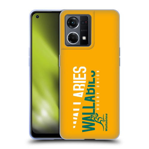 Australia National Rugby Union Team Wallabies Linebreak Yellow Soft Gel Case for OPPO Reno8 4G