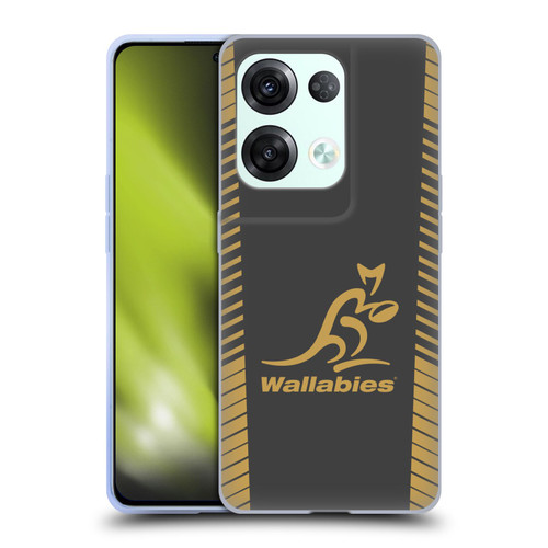 Australia National Rugby Union Team Wallabies Replica Grey Soft Gel Case for OPPO Reno8 Pro