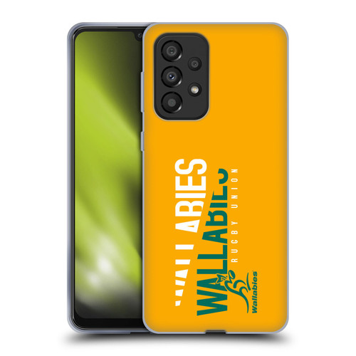 Australia National Rugby Union Team Wallabies Linebreak Yellow Soft Gel Case for Samsung Galaxy A33 5G (2022)