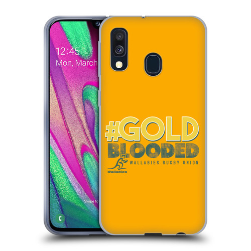 Australia National Rugby Union Team Wallabies Goldblooded Soft Gel Case for Samsung Galaxy A40 (2019)
