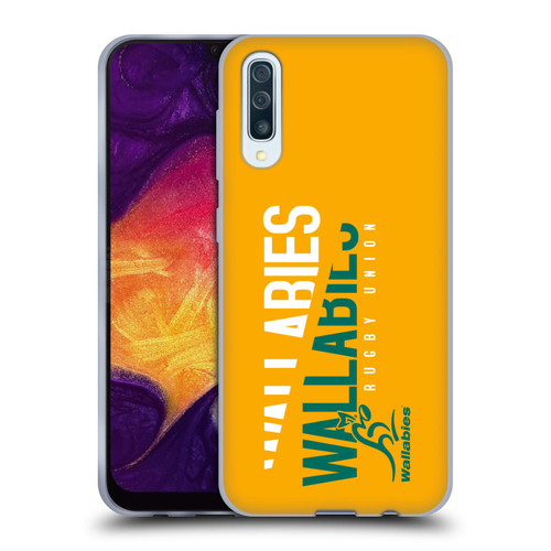 Australia National Rugby Union Team Wallabies Linebreak Yellow Soft Gel Case for Samsung Galaxy A50/A30s (2019)