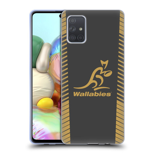 Australia National Rugby Union Team Wallabies Replica Grey Soft Gel Case for Samsung Galaxy A71 (2019)