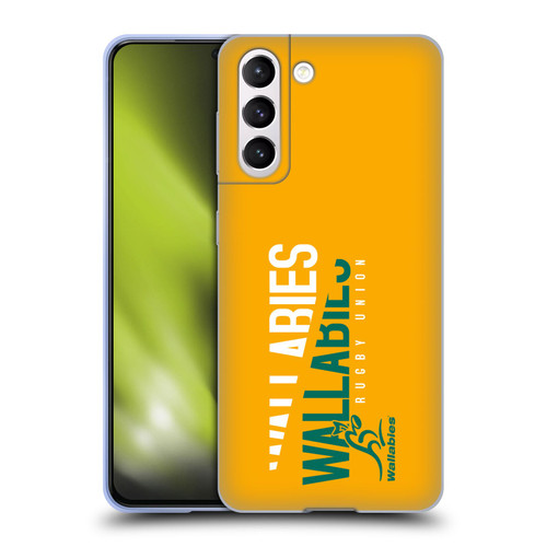 Australia National Rugby Union Team Wallabies Linebreak Yellow Soft Gel Case for Samsung Galaxy S21 5G