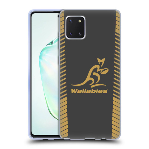 Australia National Rugby Union Team Wallabies Replica Grey Soft Gel Case for Samsung Galaxy Note10 Lite