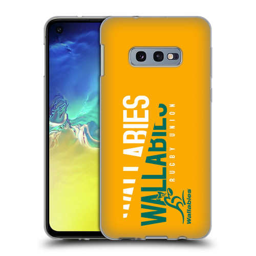 Australia National Rugby Union Team Wallabies Linebreak Yellow Soft Gel Case for Samsung Galaxy S10e