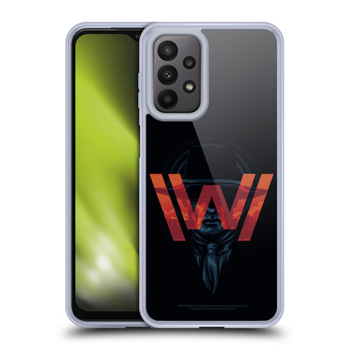 Westworld Logos Man In Black Soft Gel Case for Samsung Galaxy A23 / 5G (2022)