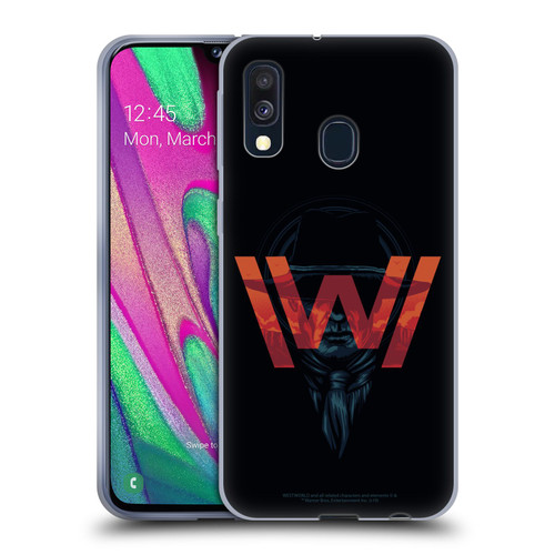 Westworld Logos Man In Black Soft Gel Case for Samsung Galaxy A40 (2019)