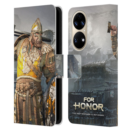 For Honor Characters Warlord Leather Book Wallet Case Cover For Huawei P50