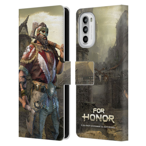 For Honor Characters Berserker Leather Book Wallet Case Cover For Motorola Moto G52