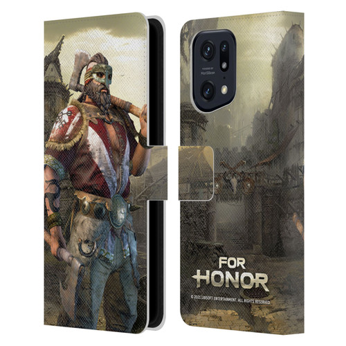 For Honor Characters Berserker Leather Book Wallet Case Cover For OPPO Find X5 Pro