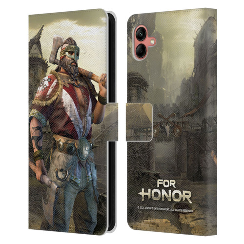 For Honor Characters Berserker Leather Book Wallet Case Cover For Samsung Galaxy A04 (2022)
