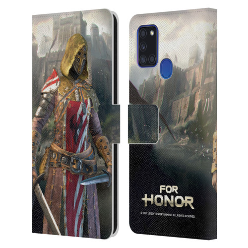 For Honor Characters Peacekeeper Leather Book Wallet Case Cover For Samsung Galaxy A21s (2020)