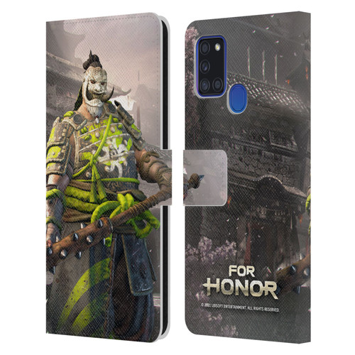 For Honor Characters Shugoki Leather Book Wallet Case Cover For Samsung Galaxy A21s (2020)