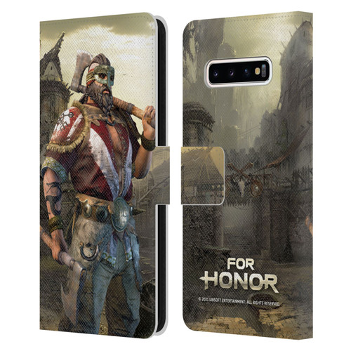 For Honor Characters Berserker Leather Book Wallet Case Cover For Samsung Galaxy S10+ / S10 Plus