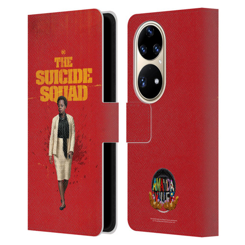The Suicide Squad 2021 Character Poster Amanda Waller Leather Book Wallet Case Cover For Huawei P50 Pro