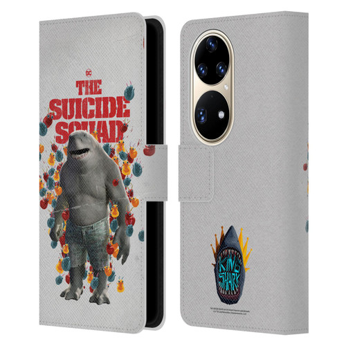 The Suicide Squad 2021 Character Poster King Shark Leather Book Wallet Case Cover For Huawei P50 Pro