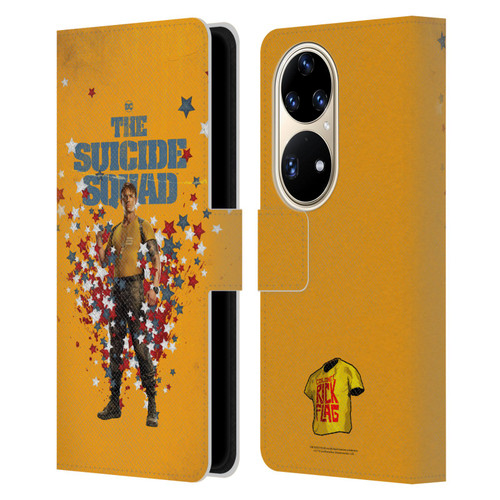 The Suicide Squad 2021 Character Poster Rick Flag Leather Book Wallet Case Cover For Huawei P50 Pro