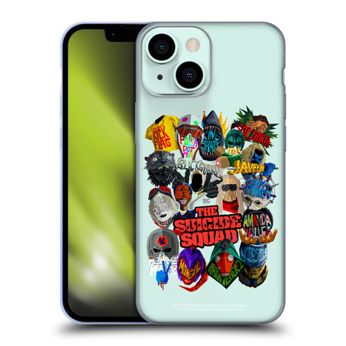 The Suicide Squad 2021 Character Poster Group Head Soft Gel Case for Apple iPhone 13 Mini