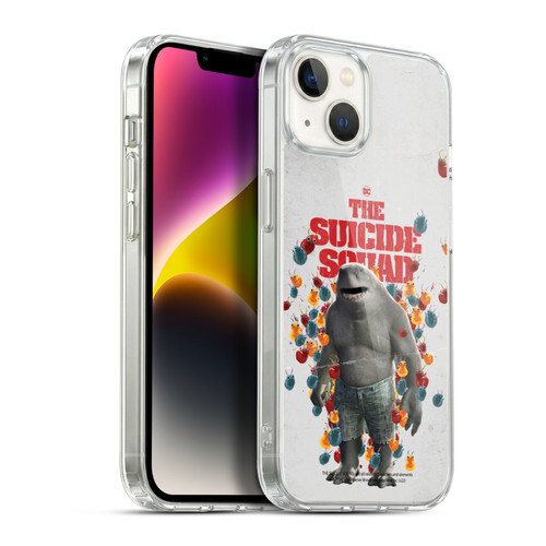 The Suicide Squad 2021 Character Poster King Shark Soft Gel Case for Apple iPhone 14 Plus & MagSafe