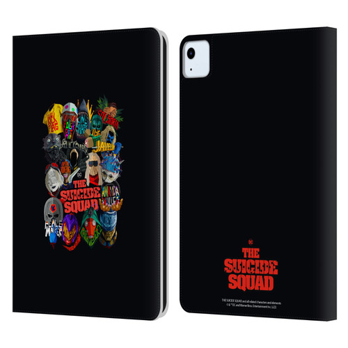 The Suicide Squad 2021 Character Poster Group Head Leather Book Wallet Case Cover For Apple iPad Air 2020 / 2022