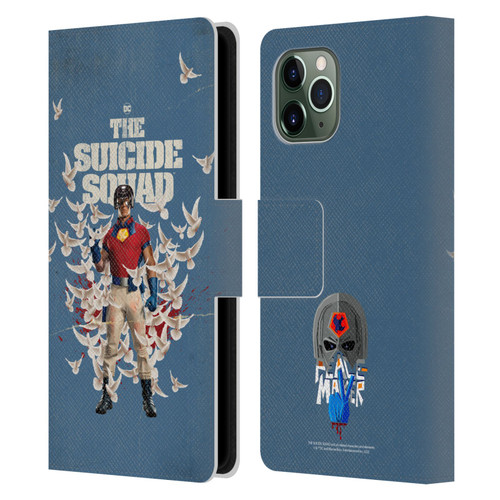 The Suicide Squad 2021 Character Poster Peacemaker Leather Book Wallet Case Cover For Apple iPhone 11 Pro