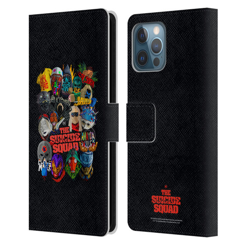The Suicide Squad 2021 Character Poster Group Head Leather Book Wallet Case Cover For Apple iPhone 12 Pro Max