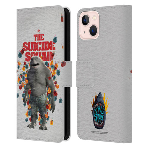 The Suicide Squad 2021 Character Poster King Shark Leather Book Wallet Case Cover For Apple iPhone 13