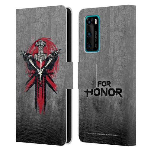 For Honor Icons Viking Leather Book Wallet Case Cover For Huawei P40 5G