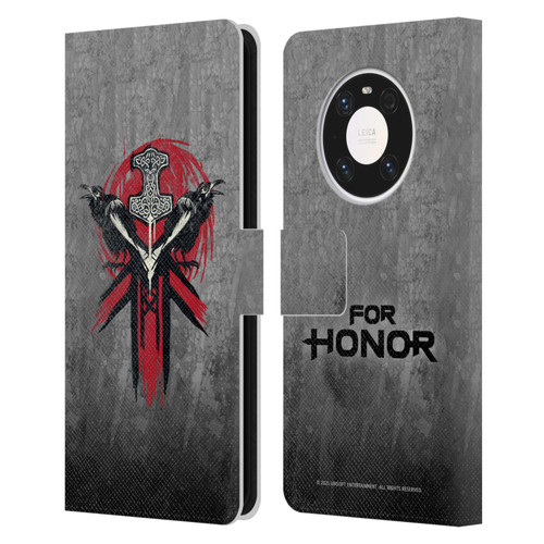 For Honor Icons Viking Leather Book Wallet Case Cover For Huawei Mate 40 Pro 5G