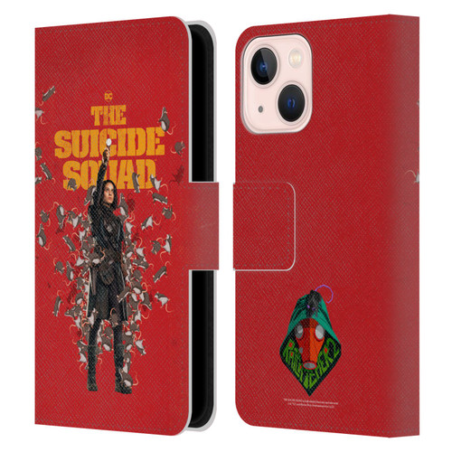 The Suicide Squad 2021 Character Poster Ratcatcher Leather Book Wallet Case Cover For Apple iPhone 13 Mini