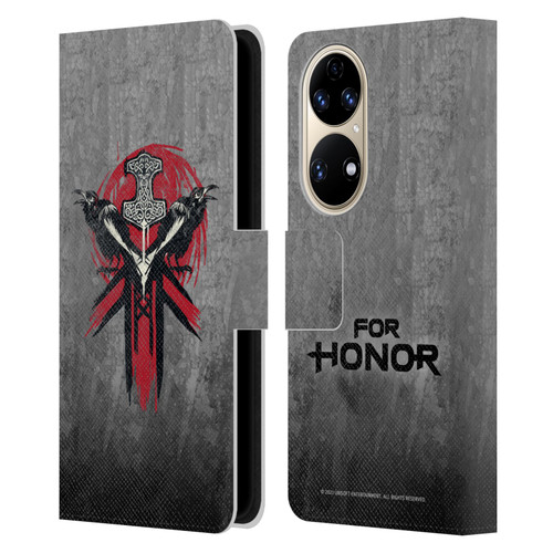 For Honor Icons Viking Leather Book Wallet Case Cover For Huawei P50