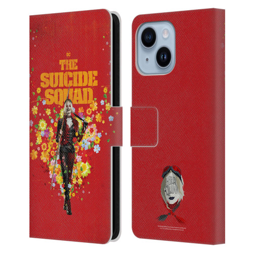 The Suicide Squad 2021 Character Poster Harley Quinn Leather Book Wallet Case Cover For Apple iPhone 14 Plus