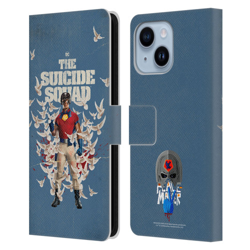 The Suicide Squad 2021 Character Poster Peacemaker Leather Book Wallet Case Cover For Apple iPhone 14 Plus