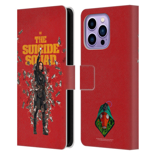 The Suicide Squad 2021 Character Poster Ratcatcher Leather Book Wallet Case Cover For Apple iPhone 14 Pro Max