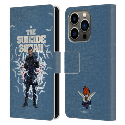The Suicide Squad 2021 Character Poster Captain Boomerang Leather Book Wallet Case Cover For Apple iPhone 14 Pro