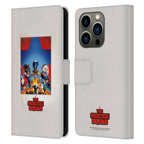 The Suicide Squad 2021 Character Poster Group Leather Book Wallet Case Cover For Apple iPhone 14 Pro
