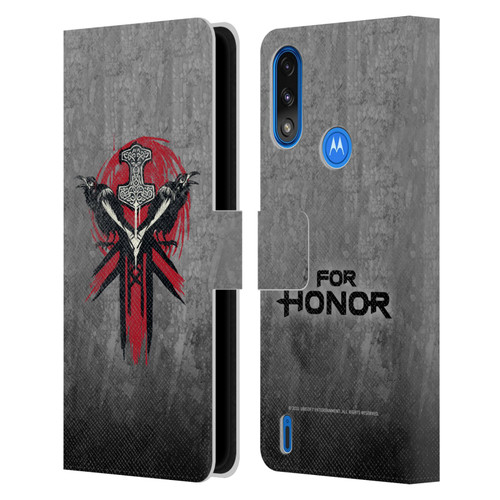 For Honor Icons Viking Leather Book Wallet Case Cover For Motorola Moto E7 Power / Moto E7i Power