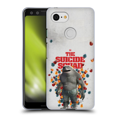 The Suicide Squad 2021 Character Poster King Shark Soft Gel Case for Google Pixel 3