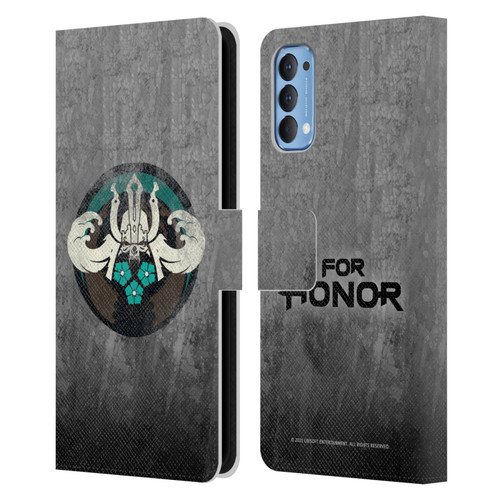 For Honor Icons Samurai Leather Book Wallet Case Cover For OPPO Reno 4 5G