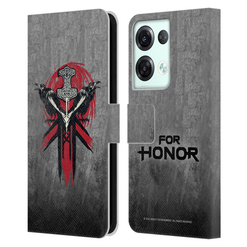 For Honor Icons Viking Leather Book Wallet Case Cover For OPPO Reno8 Pro