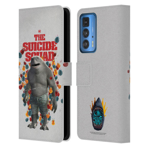 The Suicide Squad 2021 Character Poster King Shark Leather Book Wallet Case Cover For Motorola Edge 20 Pro
