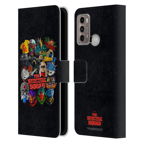 The Suicide Squad 2021 Character Poster Group Head Leather Book Wallet Case Cover For Motorola Moto G60 / Moto G40 Fusion