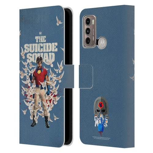 The Suicide Squad 2021 Character Poster Peacemaker Leather Book Wallet Case Cover For Motorola Moto G60 / Moto G40 Fusion