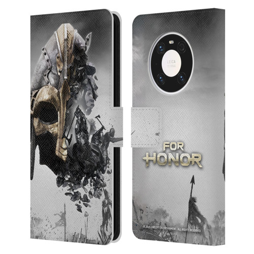 For Honor Key Art Viking Leather Book Wallet Case Cover For Huawei Mate 40 Pro 5G