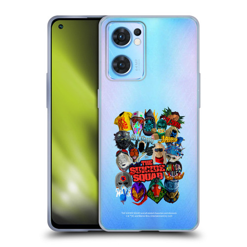 The Suicide Squad 2021 Character Poster Group Head Soft Gel Case for OPPO Reno7 5G / Find X5 Lite