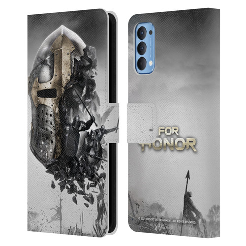 For Honor Key Art Knight Leather Book Wallet Case Cover For OPPO Reno 4 5G